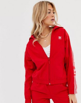 adidas Originals Locked Up logo track jacket in red | ASOS