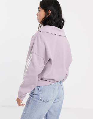 adidas lilac quarter zip