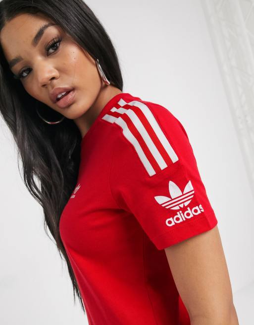 adidas Originals Locked Up T shirt in rood ASOS