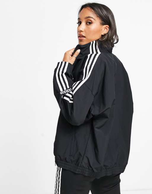 adidas Originals Locked Up Top sportivo nero con tre strisce - Main Image