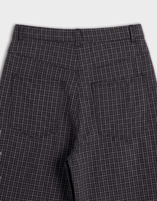 adidas Originals lockere Hose mit Karomuster in Schwarz, 9 von 9