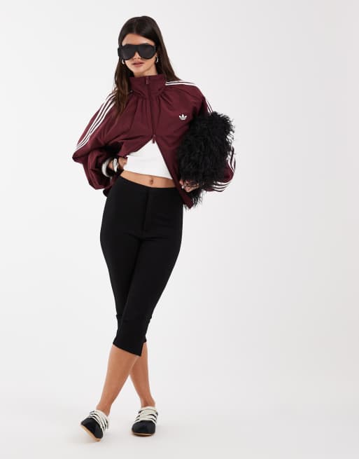 adidas Originals lockeres Oversize Firebird Tracktop in Schattenrot, 3 von 4