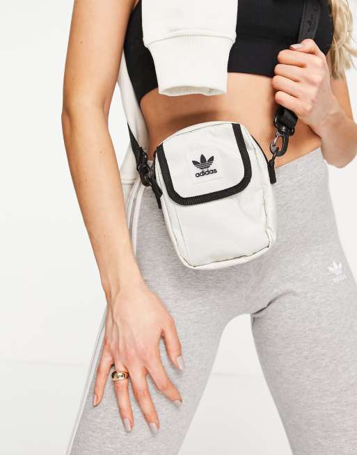 adidas Originals logo across body bag in white