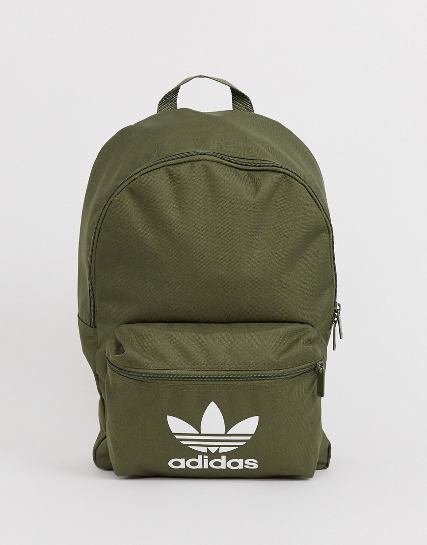 Adidas Originals logo backpack in khaki-Green