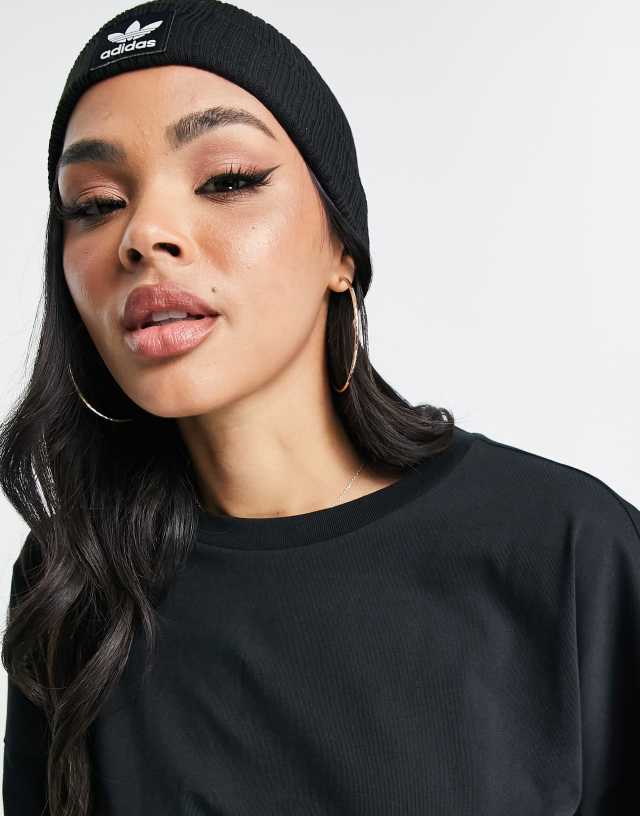 adidas Originals logo beanie in black