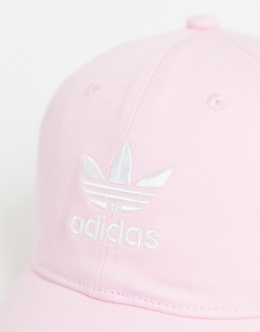 Adidas Originals Logo Cap In Light Pink Asos