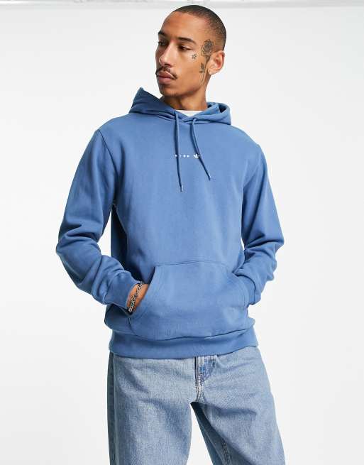 adidas Originals logo hoodie in blue