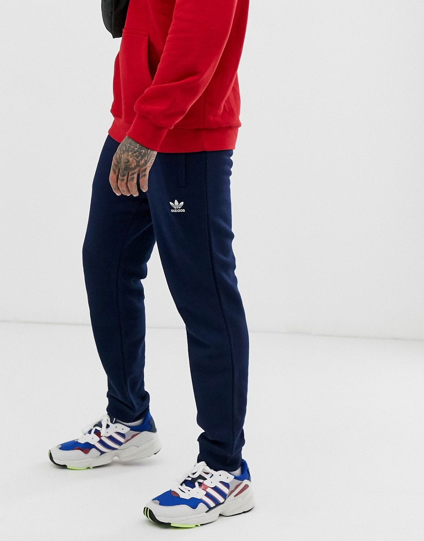 Adidas Originals logo joggers in navy