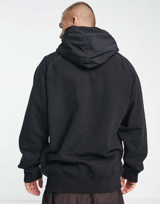 adidas Originals logo nylon hoodie in black | ASOS