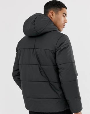 adidas originals logo padded jacket in black