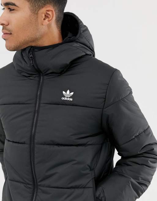 Adidas black shop jacket with hood