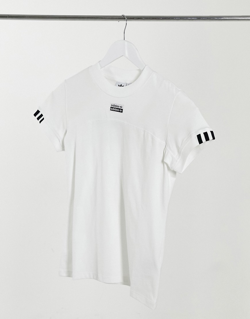 adidas Originals logo RYV crewneck t-shirt in white