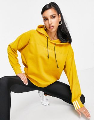 adidas Originals logo RYV fleece hoodie in mustard | ASOS