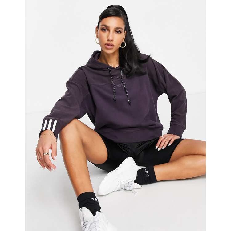 Adidas originals womens ryv cheap cropped quarter zip sweatshirt