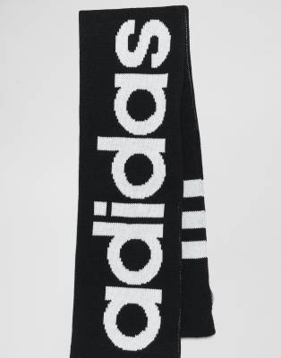 adidas originals trefoil logo scarf in black