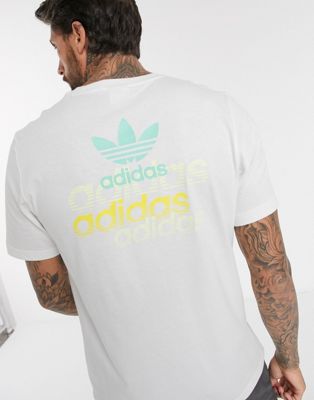 adidas Originals logo t-shirt in white with back print | ASOS