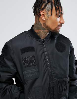 adidas originals badge bomber jacket black