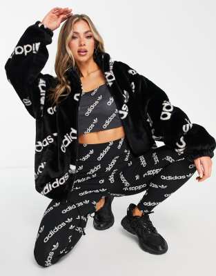 adidas Originals トレフォイル Fur Jacket Tr 92.14.10 | SALE❗️(PRE)Adidas FUR JACKET TR BLACK/LINGRN