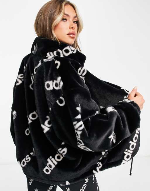 Adidas fur cheap jacket womens