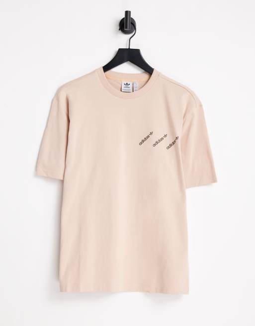 adidas Originals - Logomania - T-shirt à logo triple - Blush
