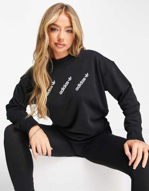 logo sweatshirt adidas originals sweater black