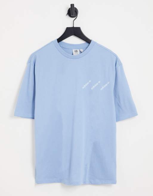 Adidas originals t shirt baby blue hotsell