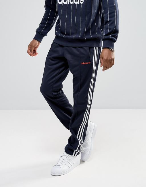 adidas Originals London Pack Block BK7872 Joggers stretti in fondo blu navy