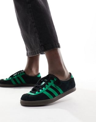 adidas Originals London trainers in black and green - ASOS Price Checker