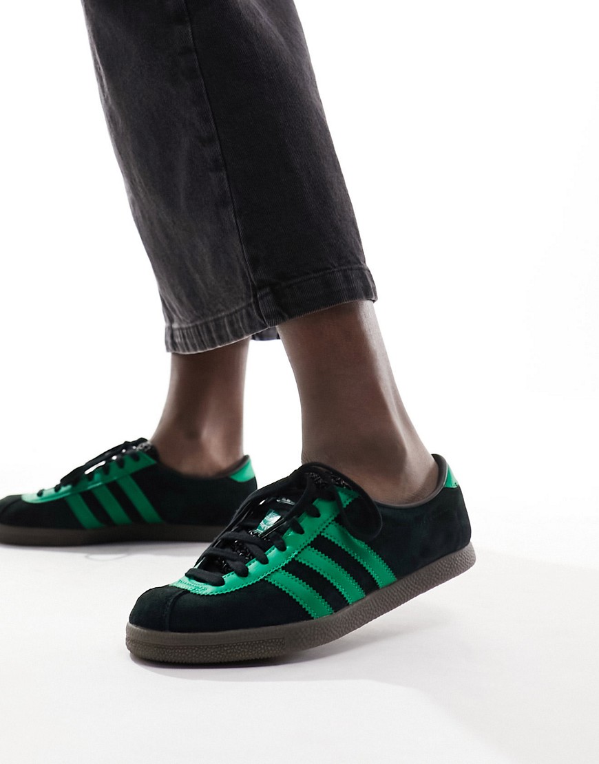 adidas Originals London trainers in black and green