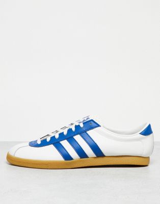 adidas Originals London trainers in white and blue