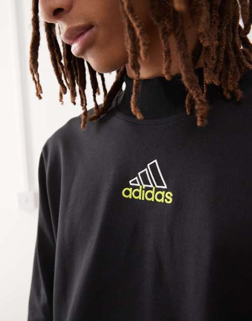 adidas Originals Long Sleeve Mock Neck Q1 Top in black | ASOS
