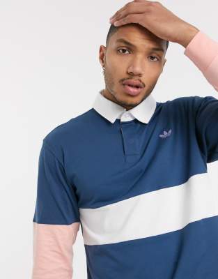 adidas Originals long sleeve polo in 