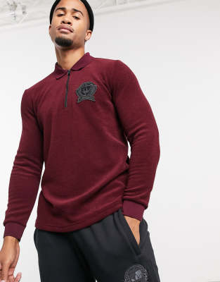 burgundy polo sweatpants