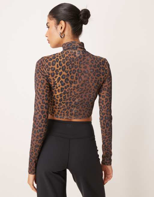 adidas Originals long sleeve t-shirt in leopard print