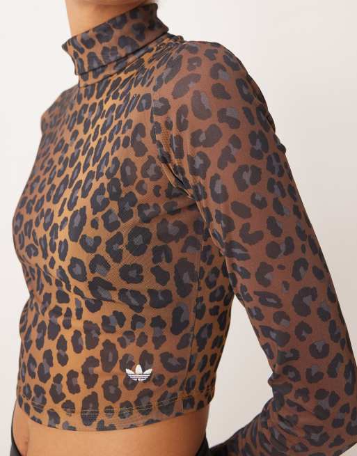 adidas Originals long sleeve t-shirt in leopard print