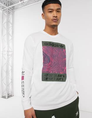 adidas long sleeve white top
