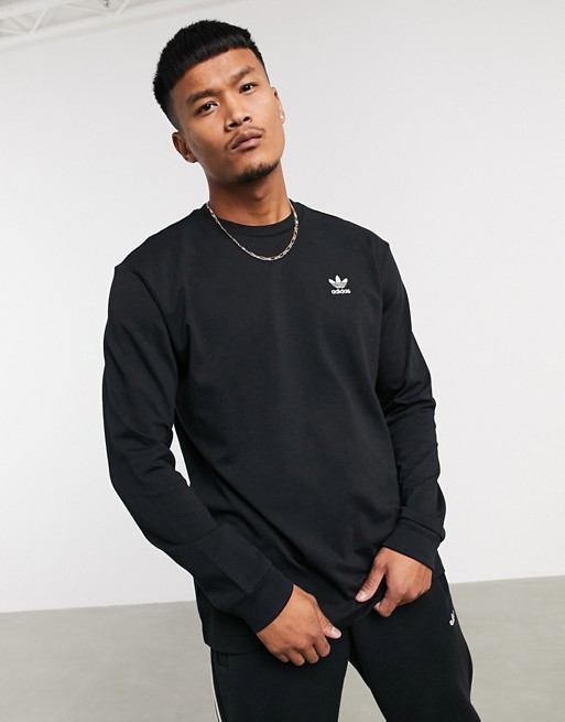 adidas Originals long sleeve t-shirt with back print in black