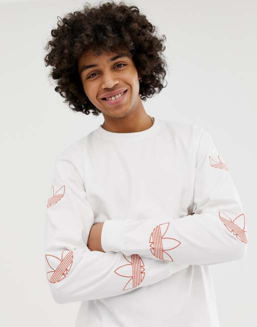 Adidas originals arm print sales sweatshirt