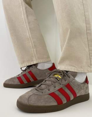 Adidas shoes red brown sale