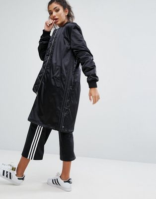 adidas women's long bomber jacket