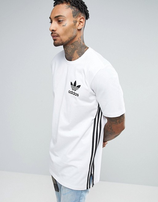adidas Originals | adidas Originals Longline T-Shirt In White BK7592