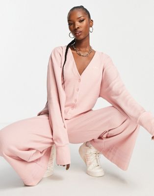 adidas Originals loose fit jumpsuit in dusty pink
