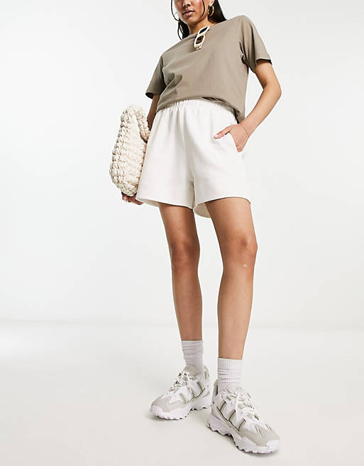 adidas Originals loose fit shorts in cloud white | ASOS