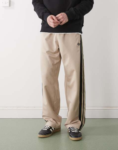 adidas Originals Loose mesh trackpants in beige