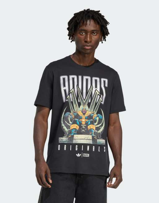 adidas Originals - Los heren T-shirt met Marvel Thanos-print in zwart