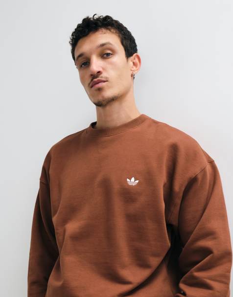adidas Originals losse sweatshirt met ronde hals in bruin - view 1
