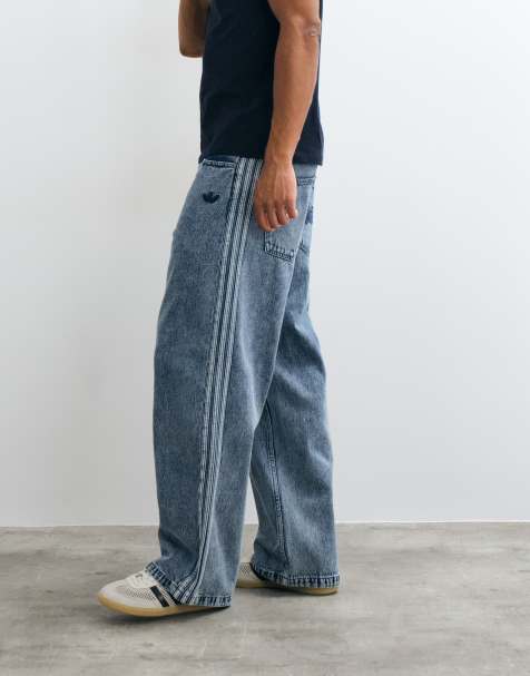 adidas Originals löst sittande jeans i ljus denim - view 1
