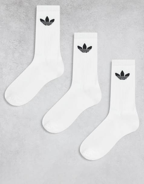 adidas Originals lot de 3 paires de chaussettes à trèfle blanc - view 1