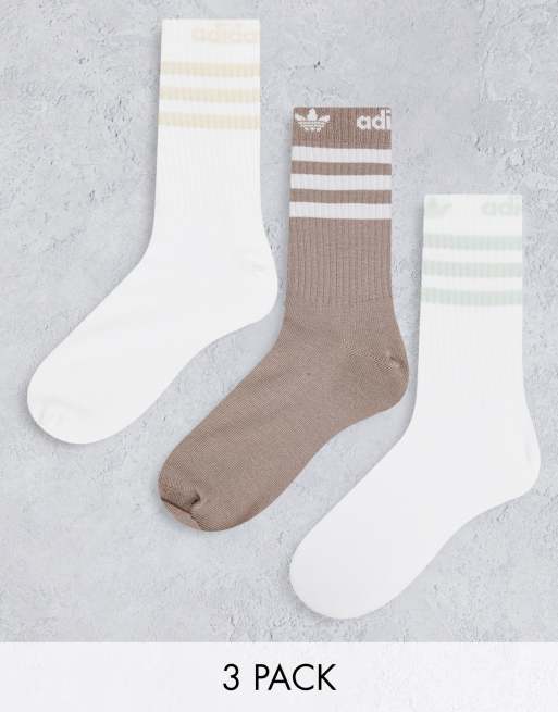 3 PAIRES DE CHAUSSETTES ADIDAS 3 BANDES CREW - ADIDAS - Homme - Vêtements