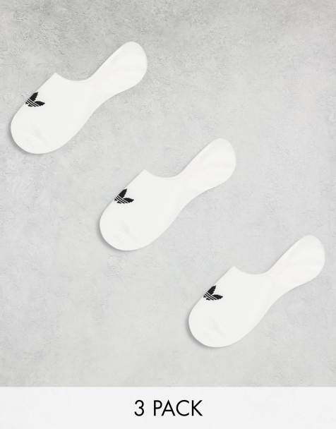 adidas Originals - Lot de 3 paires de chaussettes invisibles - Blanc - view 1